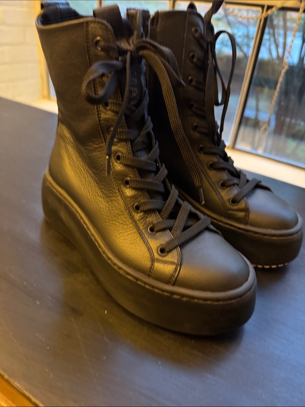 Vic Matie Black Lace-Up Platform Ankle Boots - Picture 2 of 9
